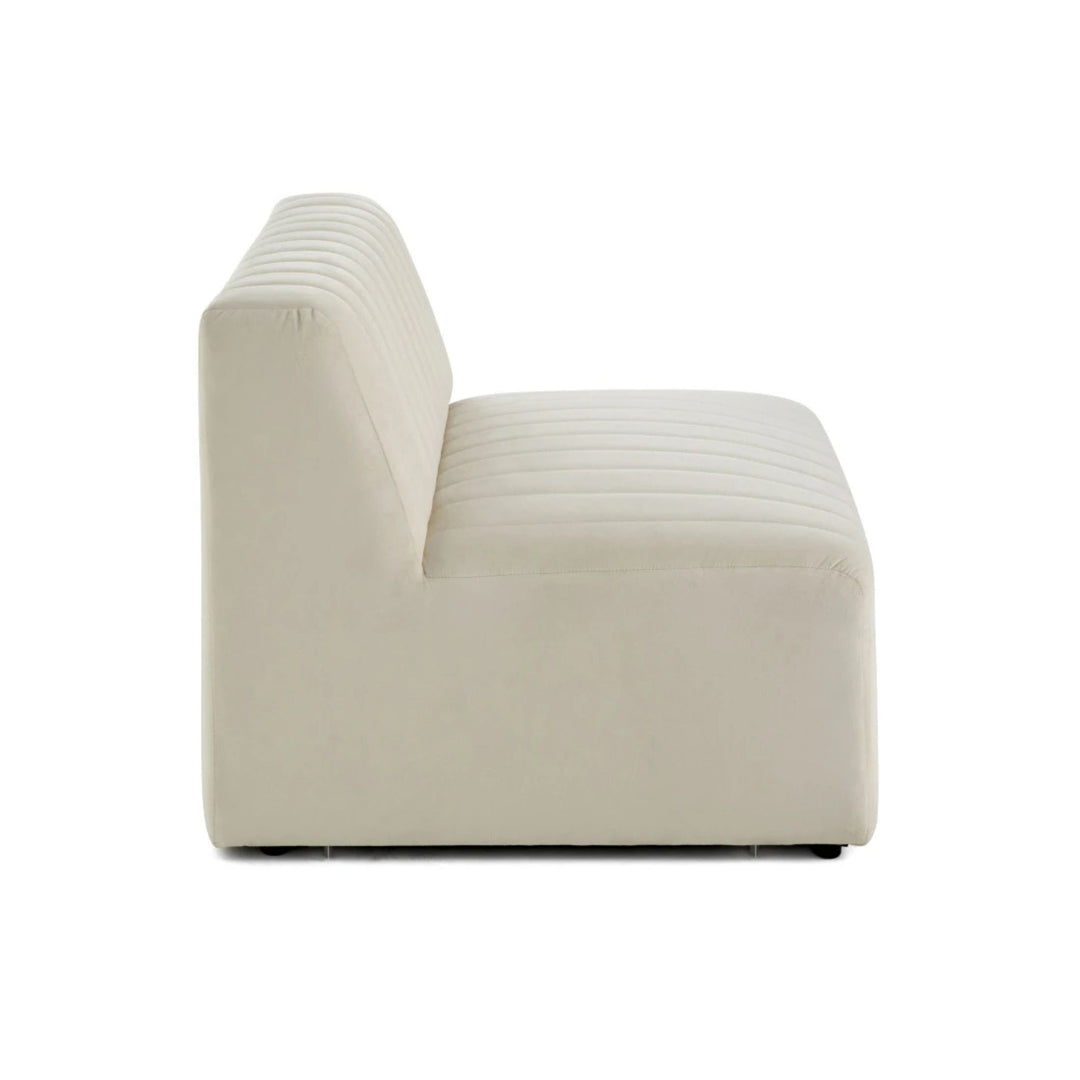 Module d'assise BEST MOBILIER Nova en velours beige