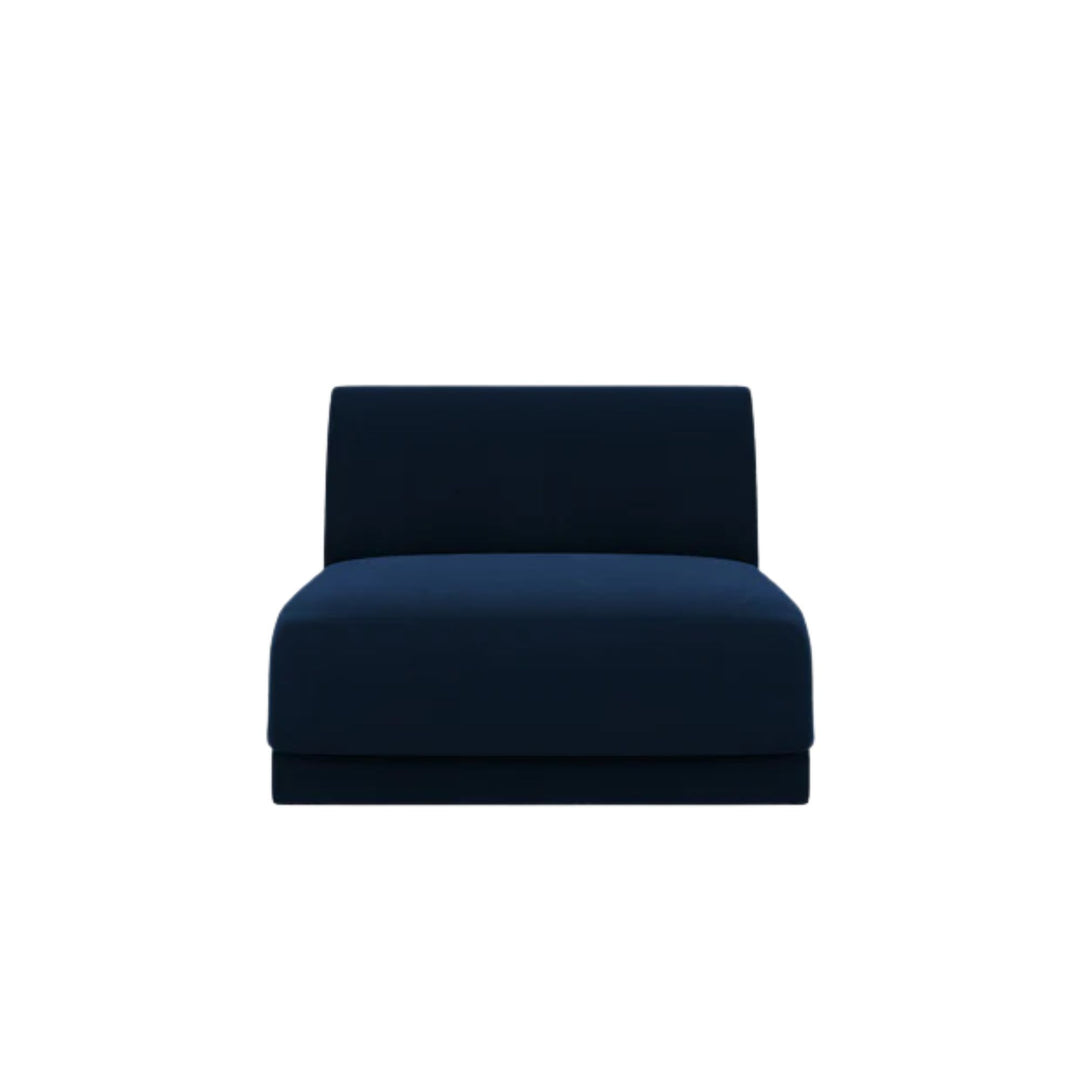 Module de canapé MICADONI Miley en tissu velours bleu roi