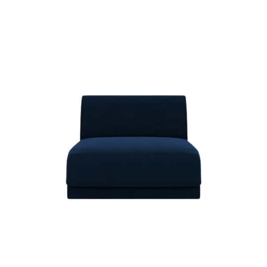 Module de canapé MICADONI Miley en tissu velours bleu roi
