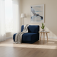 Module de canapé MICADONI Miley en tissu velours bleu roi