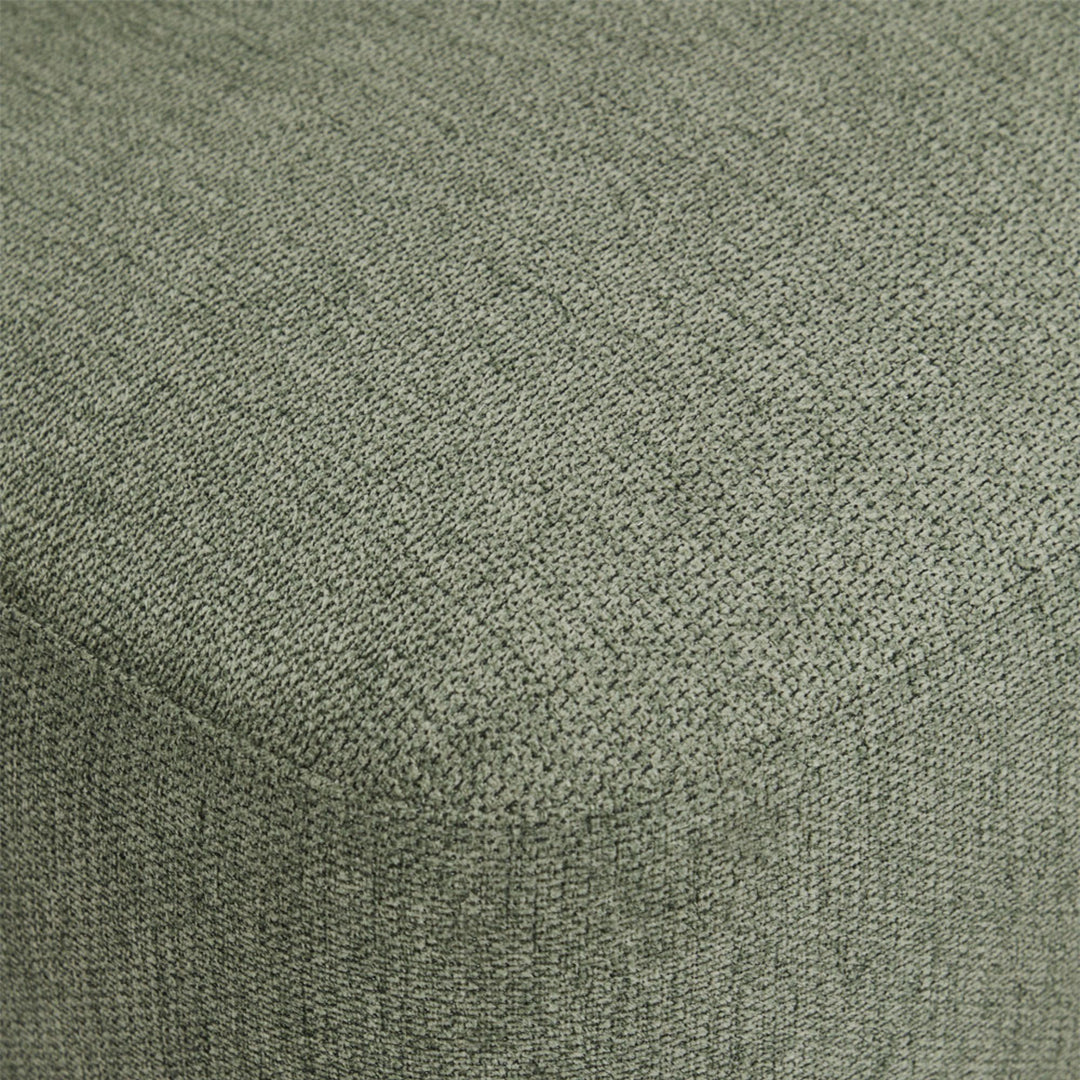 Méridienne gauche SKLUM Coco en tissu chenille vert sauge