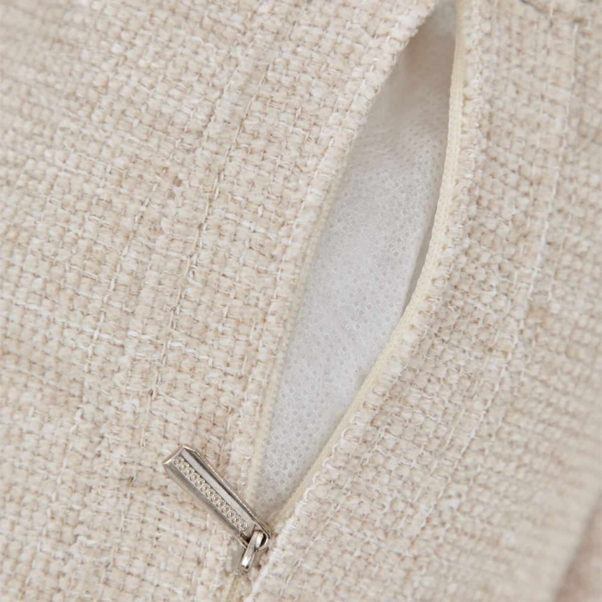 Module méridienne gauche SKLUM Coquette en tissu chenille beige