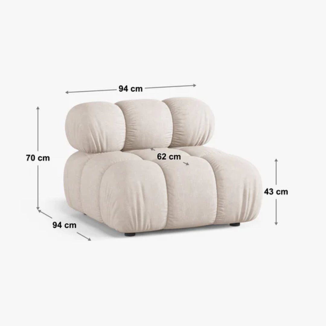 Module MICADONI Bellis en tissu bouclé brique