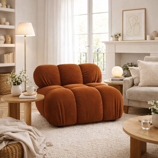 Module MICADONI Bellis en velours Terracotta