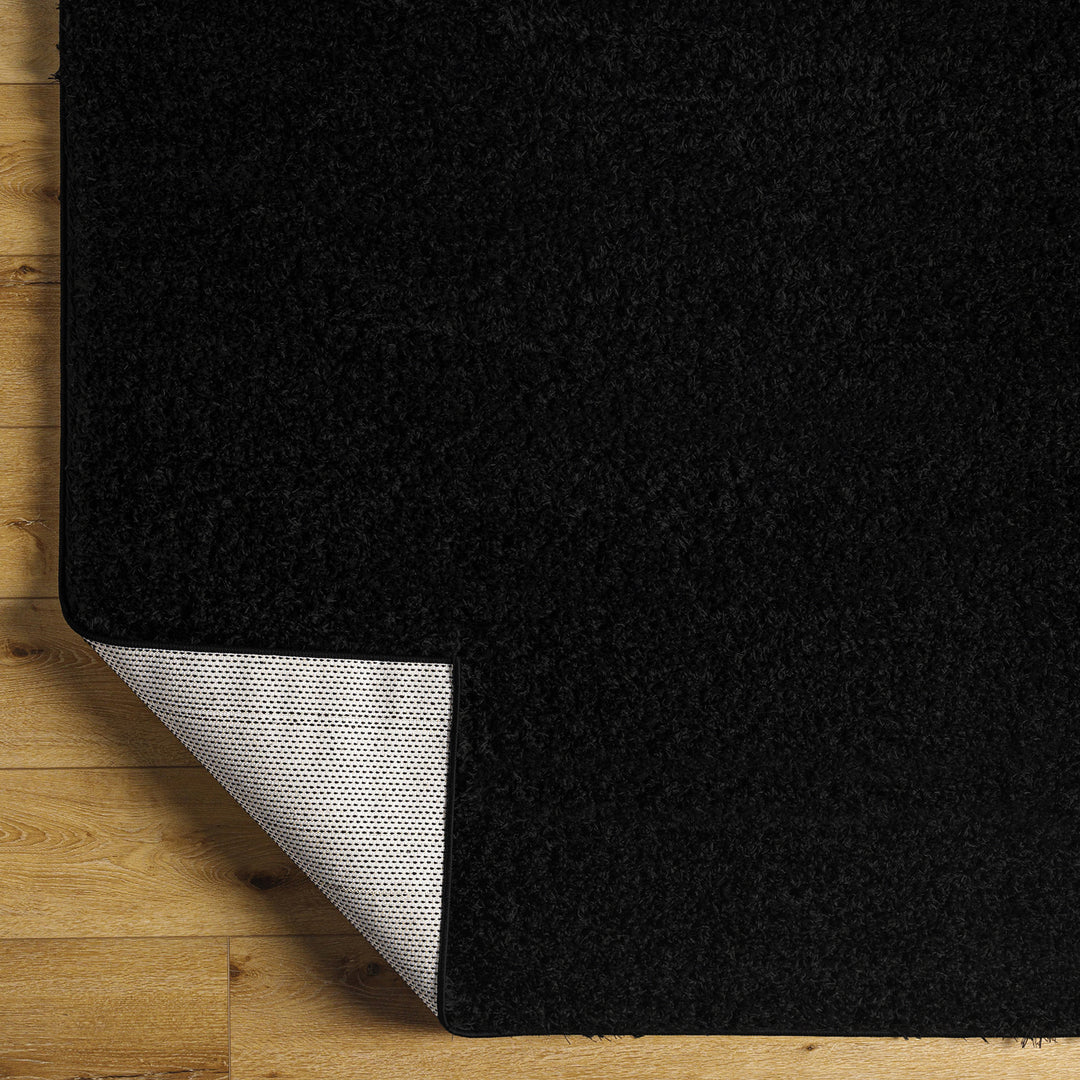 Tapis Shaggy Moderne Noir Dadu