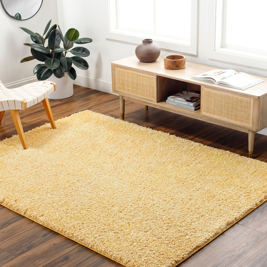 Tapis Shaggy Moderne Jaune Dadu