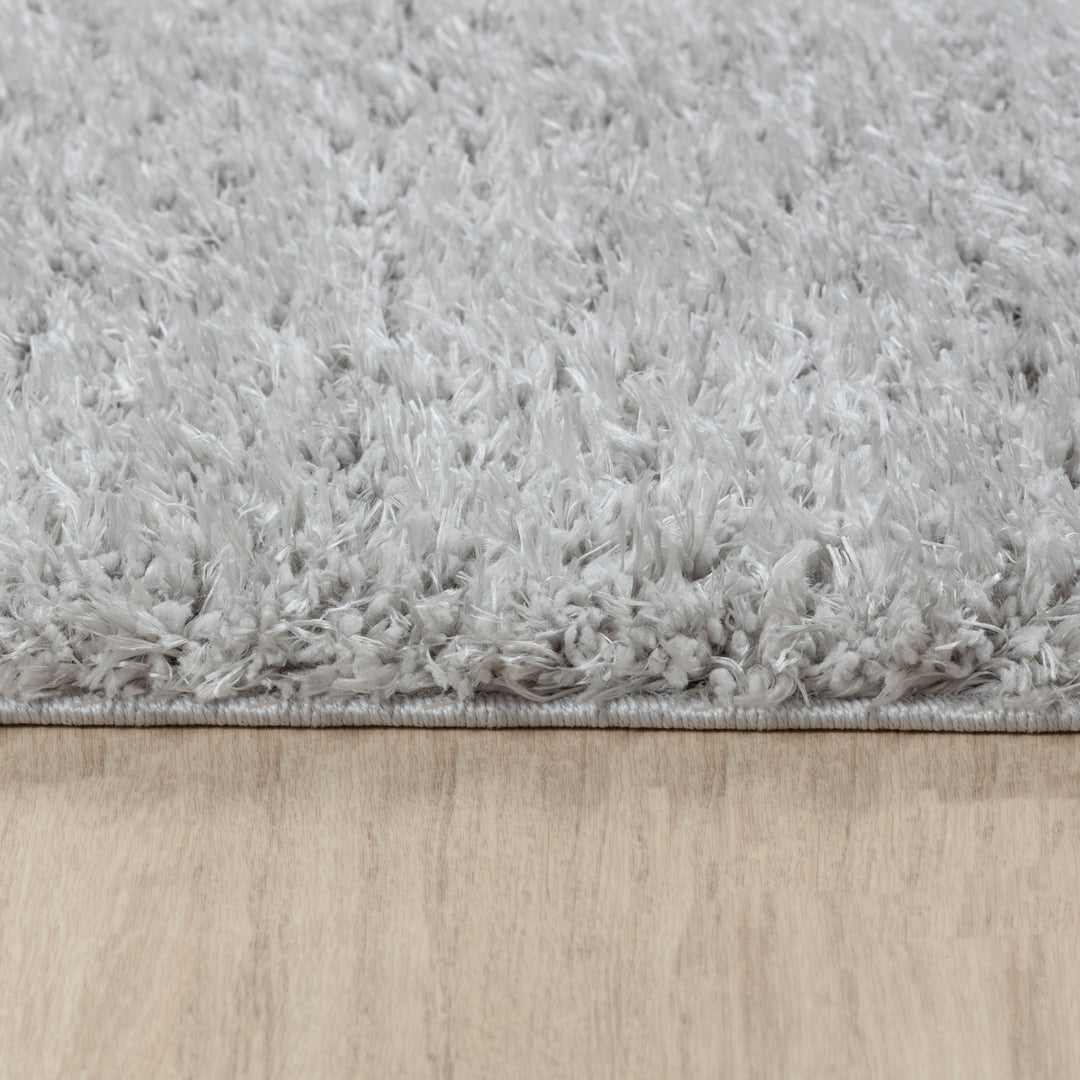 Tapis Shaggy Moderne Gris Clair Dadu