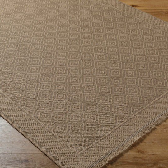 Tapis de Couloir Bohème en Jute Lavable en Machine Brun/Beige