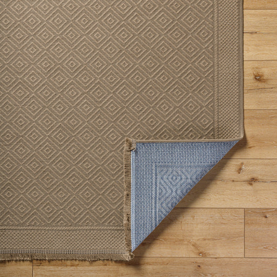 Tapis de Couloir Bohème en Jute Lavable en Machine Brun/Beige
