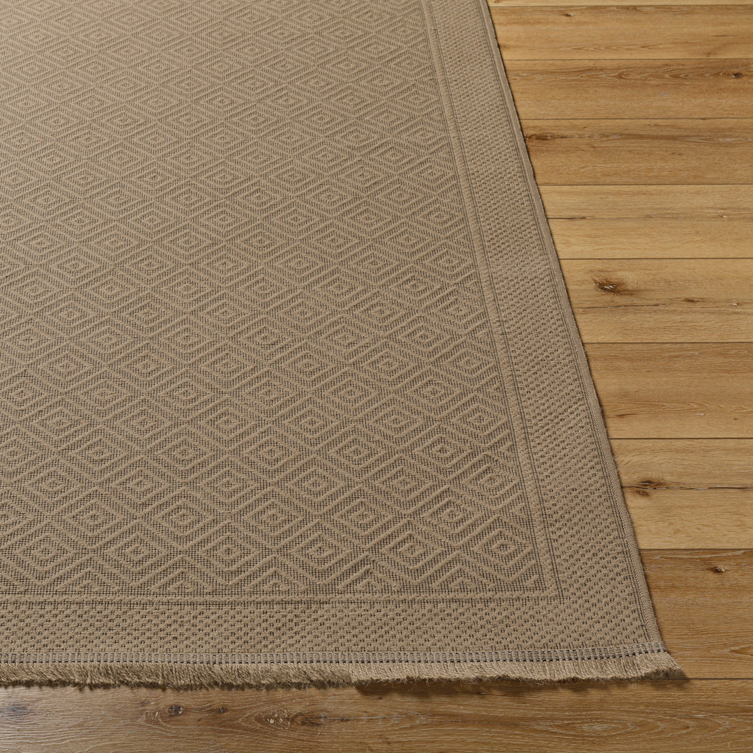 Tapis de Couloir Bohème en Jute Lavable en Machine Brun/Beige