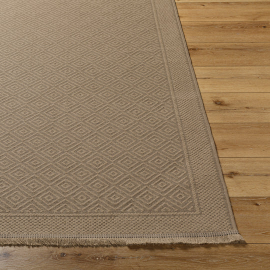 Tapis de Couloir Bohème en Jute Lavable en Machine Brun/Beige