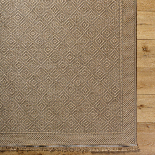 Tapis de Couloir Bohème en Jute Lavable en Machine Brun/Beige