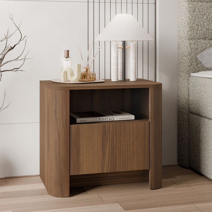 Table de chevet MOBILIER 1 Fragio en bois foncé
