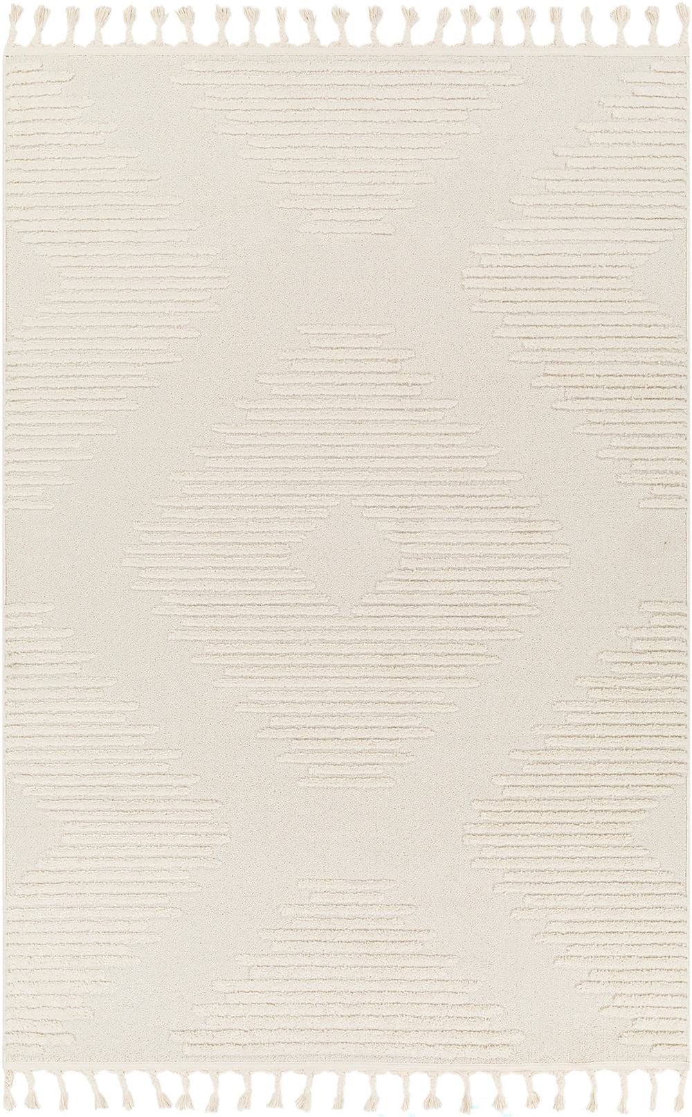 Tapis Berbère Ethnique Venlo Gris Clair/Ivoire