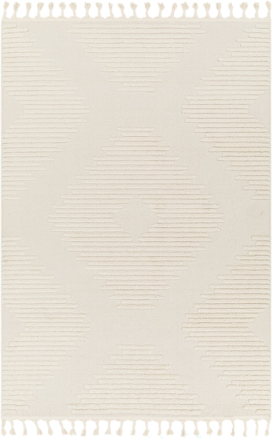 Tapis Berbère Ethnique Venlo Gris Clair/Ivoire