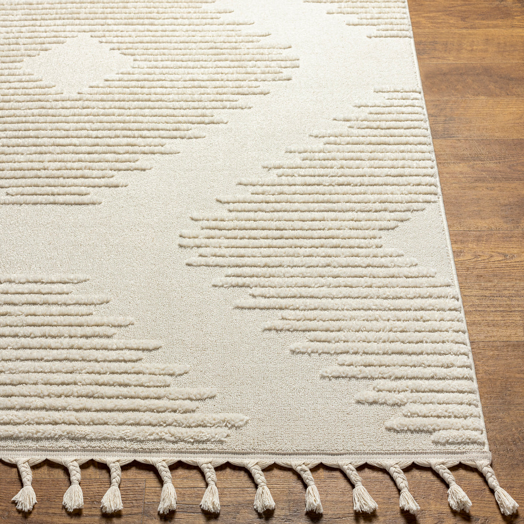 Tapis Berbère Ethnique Venlo Gris Clair/Ivoire