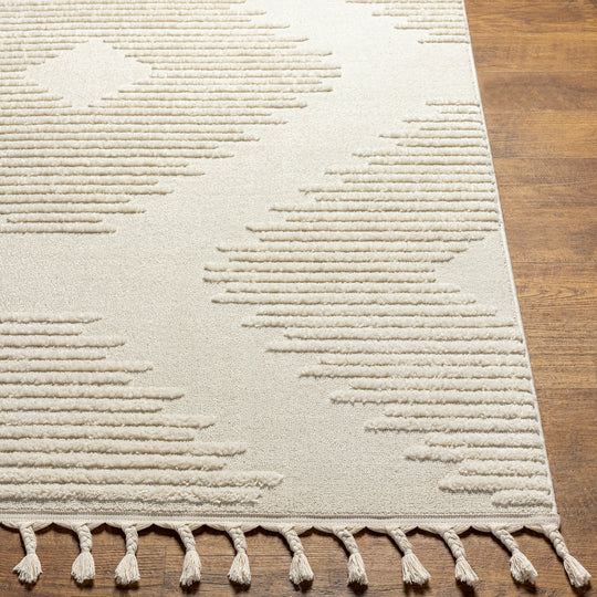 Tapis Berbère Ethnique Venlo Gris Clair/Ivoire