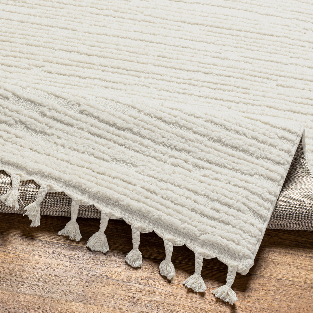 Tapis Scandinave Yeola Bohème Gris Clair/Ivoire