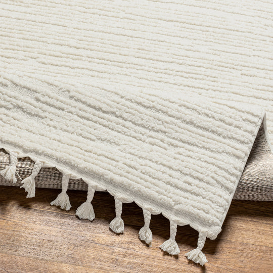 Tapis Scandinave Yeola Bohème Gris Clair/Ivoire