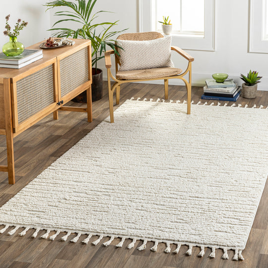 Tapis Scandinave Yeola Bohème Gris Clair/Ivoire