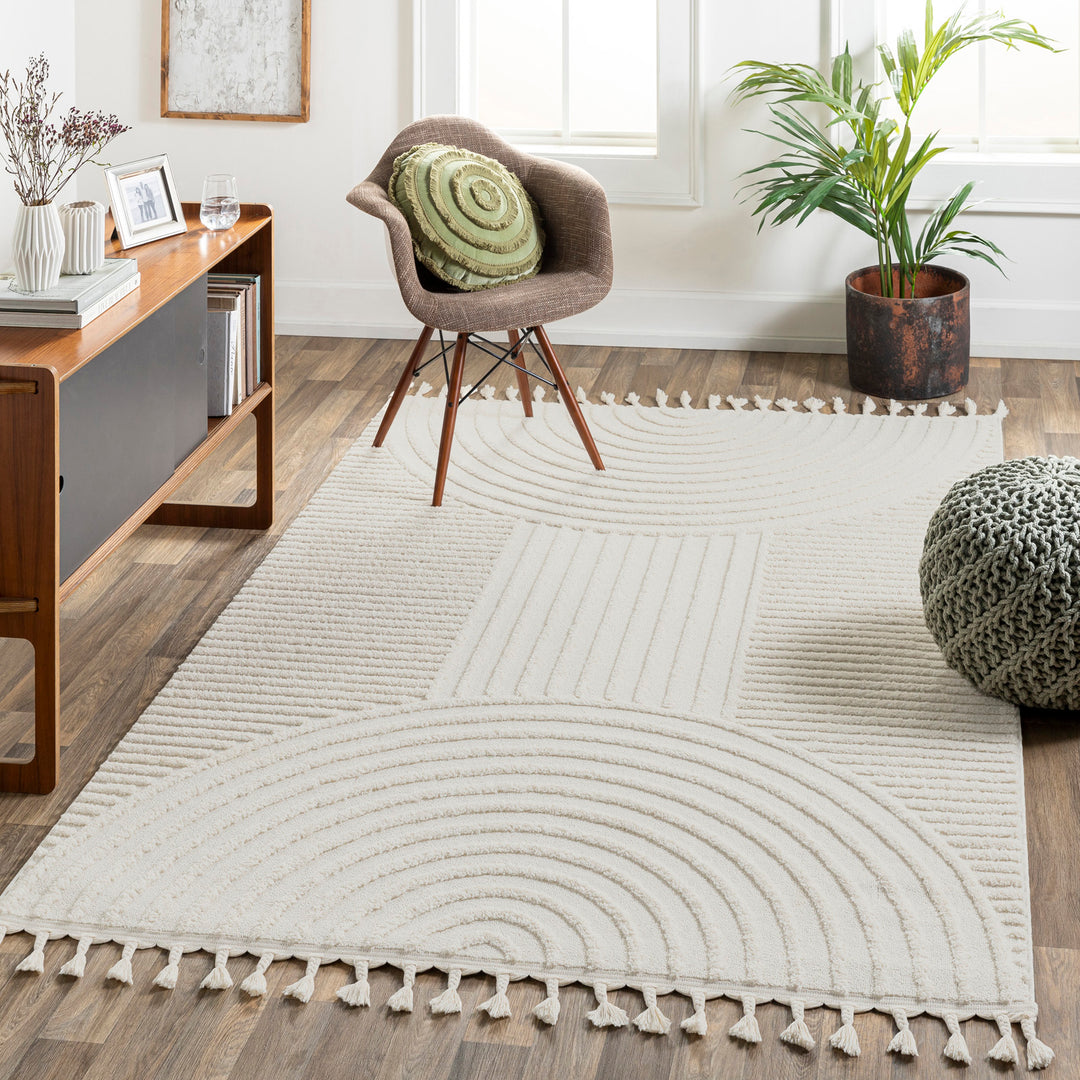 Tapis Scandinave Zambia Moderne Ivoire