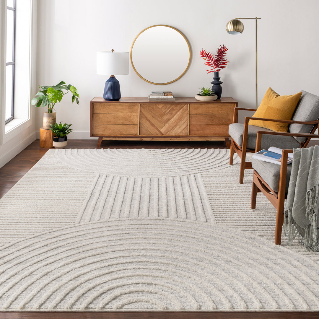 Tapis Scandinave Zaandam Bohème Ivoire/Gris