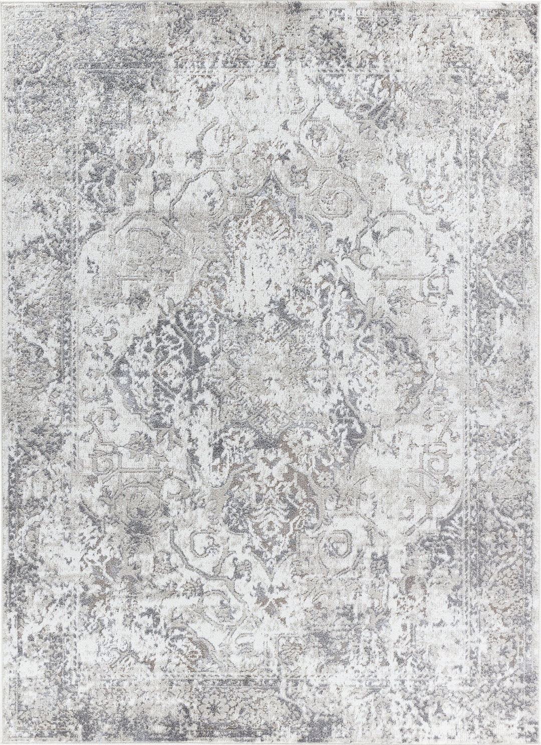 Tapis Vintage Oriental Blanc/Gris Nairobi