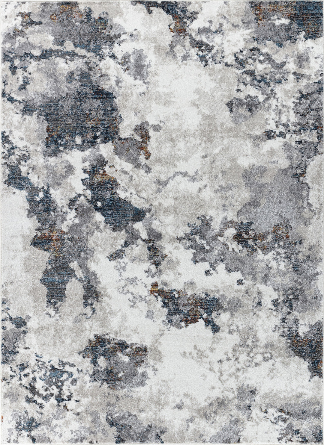 Tapis Abstrait Moderne Bleu/Gris Liverpool