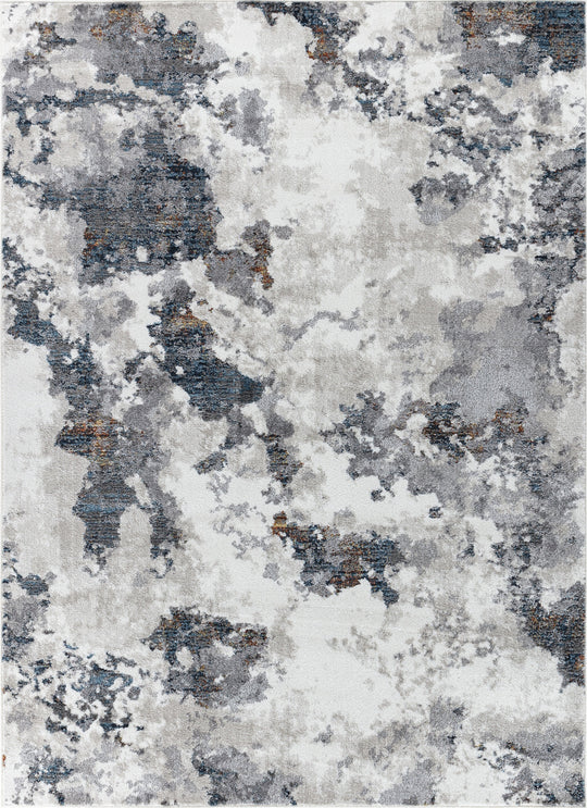 Tapis Abstrait Moderne Bleu/Gris Liverpool