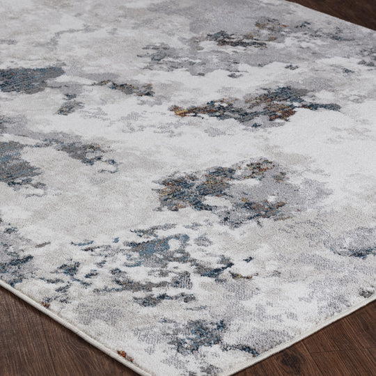 Tapis Abstrait Moderne Bleu/Gris Liverpool