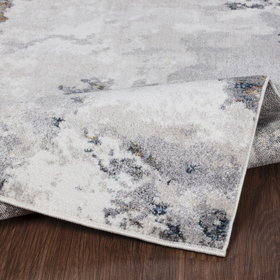 Tapis Abstrait Moderne Bleu/Gris Liverpool