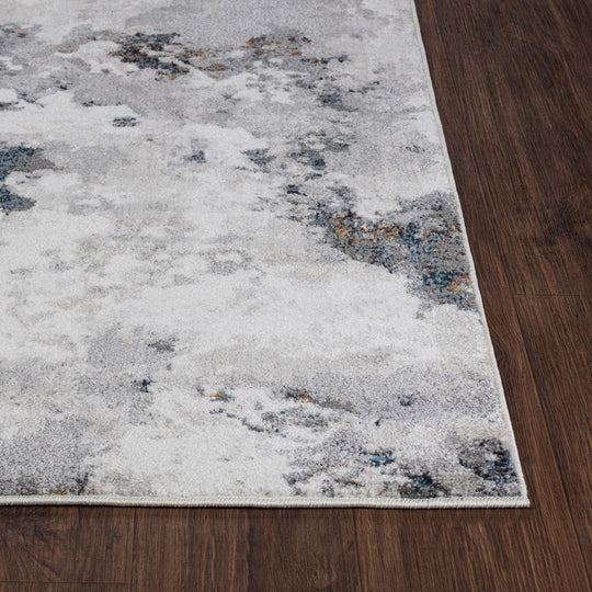 Tapis Abstrait Moderne Bleu/Gris Liverpool