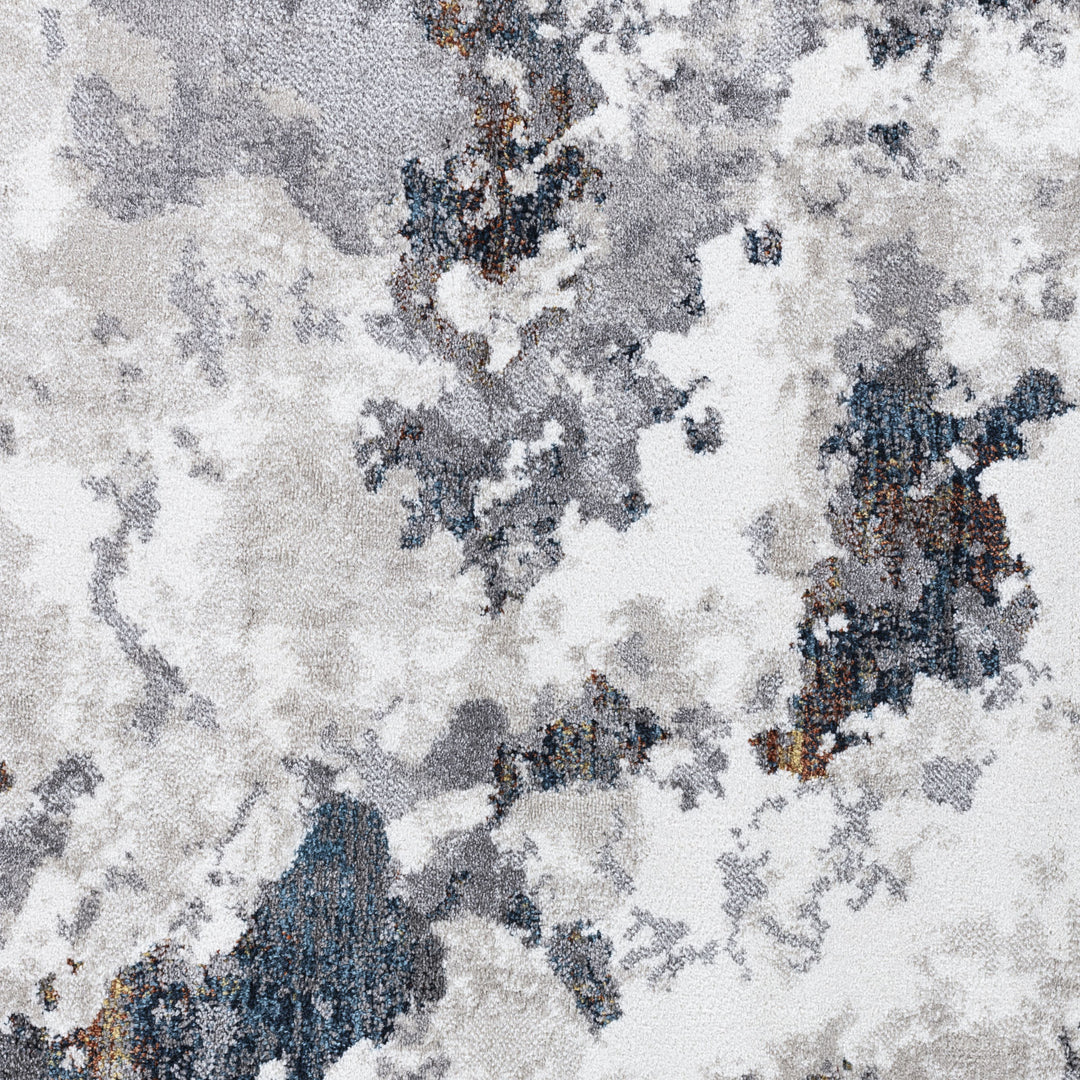 Tapis Abstrait Moderne Bleu/Gris Liverpool