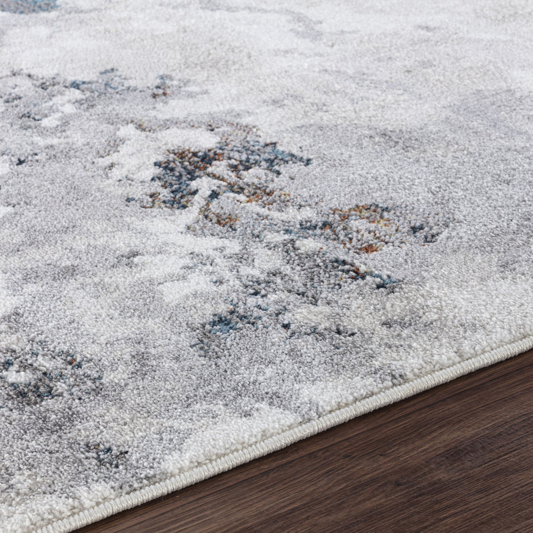 Tapis Abstrait Moderne Bleu/Gris Liverpool