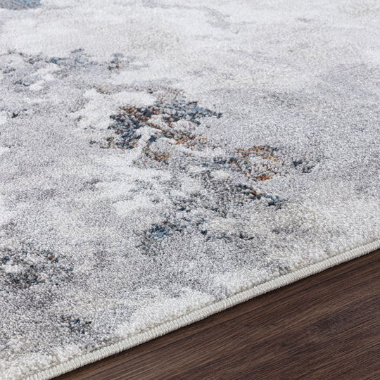 Tapis Abstrait Moderne Bleu/Gris Liverpool