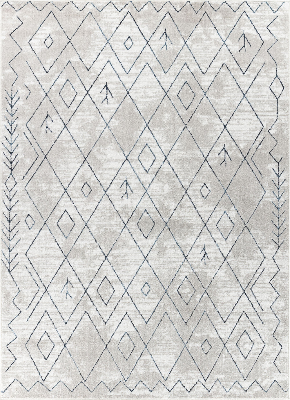 Tapis Berbère Ethnique Blanc/Bleu Glasgow