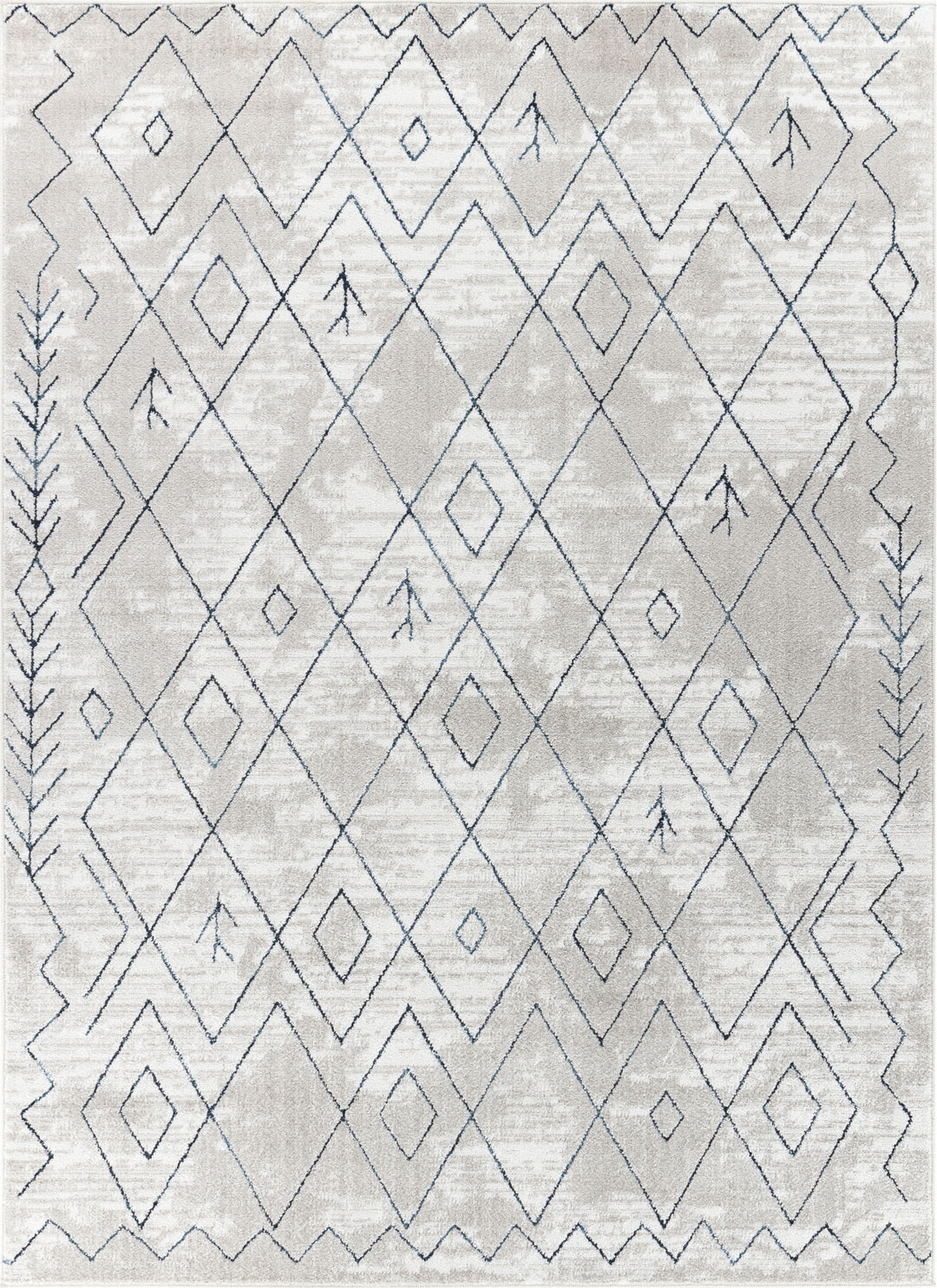 Tapis Berbère Ethnique Blanc/Bleu Glasgow
