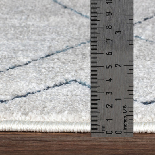 Tapis Berbère Ethnique Blanc/Bleu Glasgow