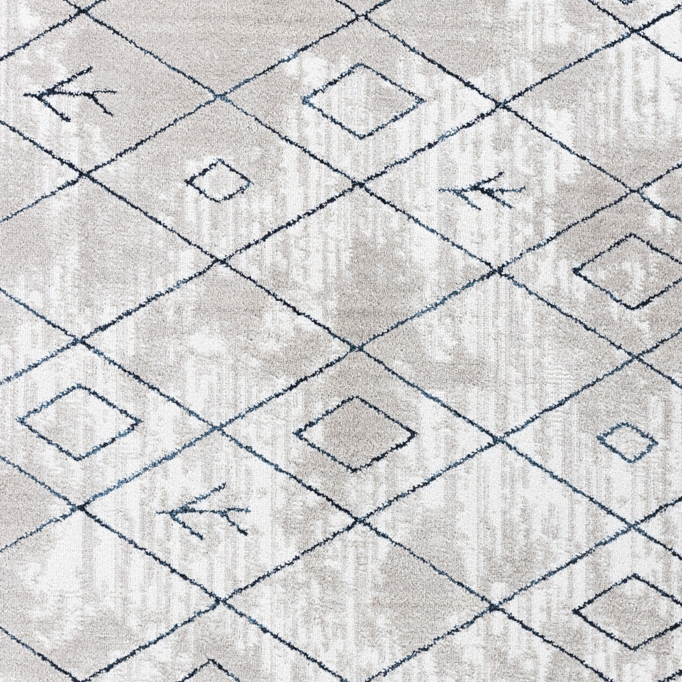 Tapis Berbère Ethnique Blanc/Bleu Glasgow