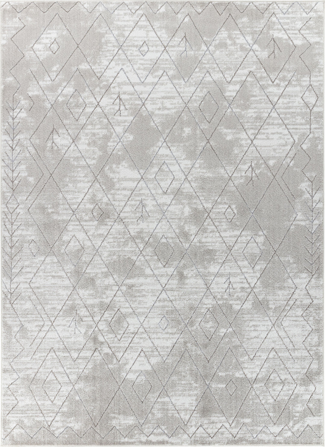 Tapis Berbère Ethnique Blanc/Gris Glasgow