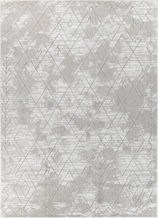 Tapis Berbère Ethnique Blanc/Gris Glasgow