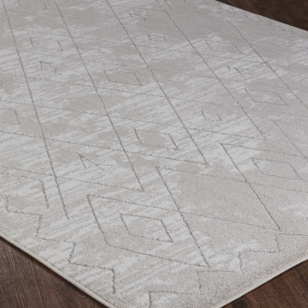 Tapis Berbère Ethnique Blanc/Gris Glasgow