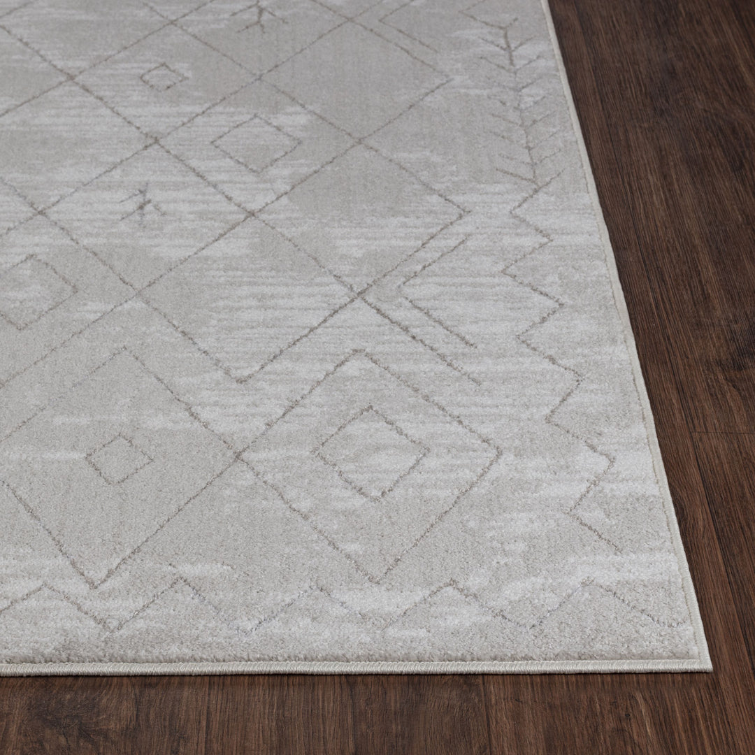 Tapis Berbère Ethnique Blanc/Gris Glasgow