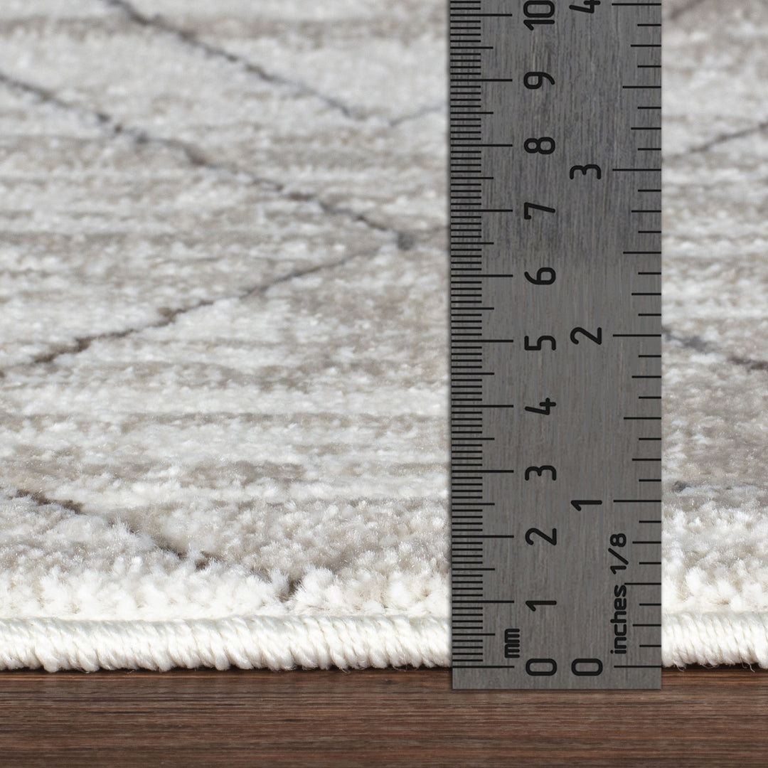 Tapis Berbère Ethnique Blanc/Gris Glasgow