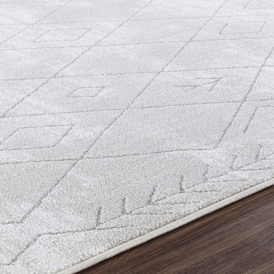 Tapis Berbère Ethnique Blanc/Gris Glasgow