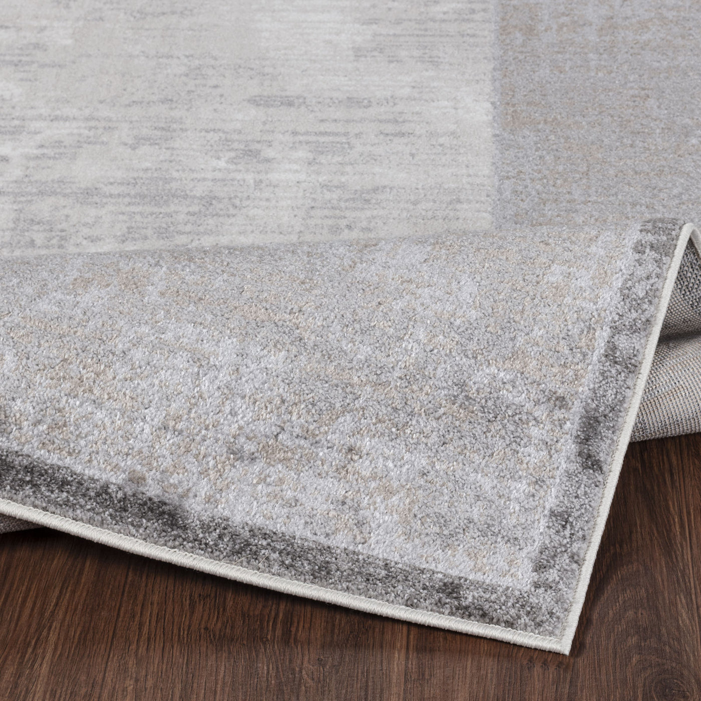 Tapis Abstrait Moderne Gris Hoen