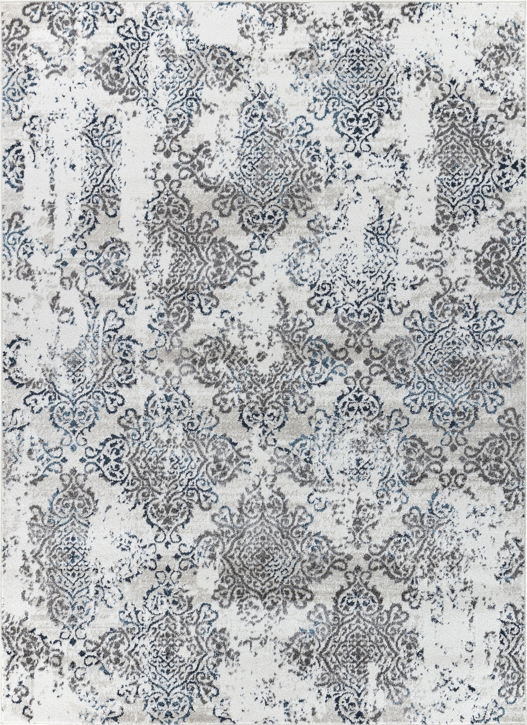 Tapis Vintage Oriental Blanc/Bleu Palermo