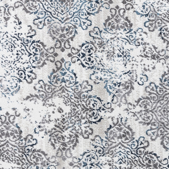 Tapis Vintage Oriental Blanc/Bleu Palermo