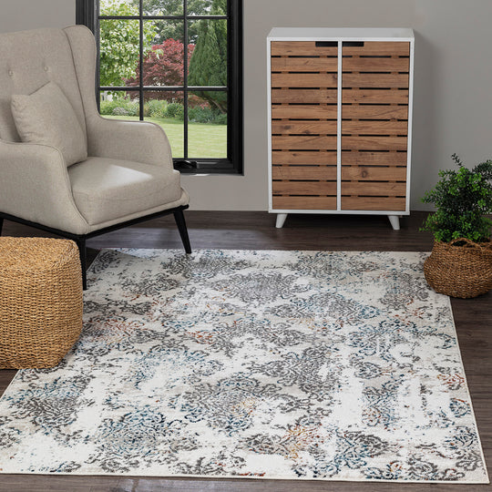 Tapis Vintage Oriental Bleu/Orange Palermo