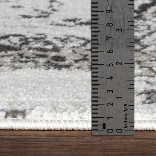 Tapis Vintage Oriental Blanc/Gris Palermo